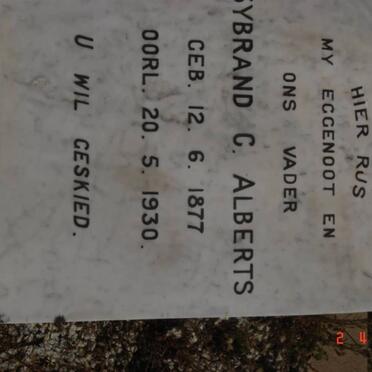 ALBERTS Sybrand C. 1877-1930