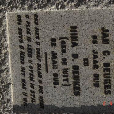 BEUKES Jan C. &amp; Mina D. DE WIT