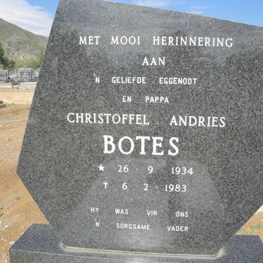 BOTES Christoffel Andries 1934-1983