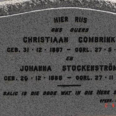 COMBRINK Christiaan 1867-1940 &amp; Johanna STOCKENSTROM 1868-1949