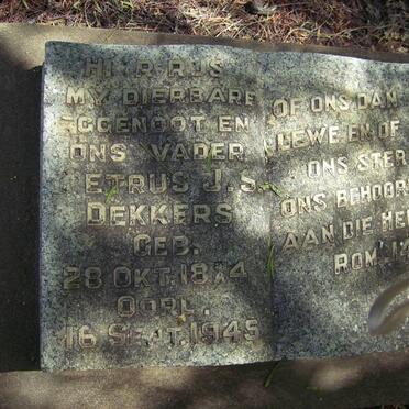 DEKKERS Petrus J.S. 18?4-1945