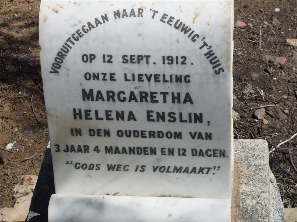 ENSLIN Margaretha Helena ENSLIN -1912