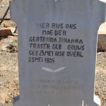 FRASER Gertruida Johanna nee GOUWS 1858-1895