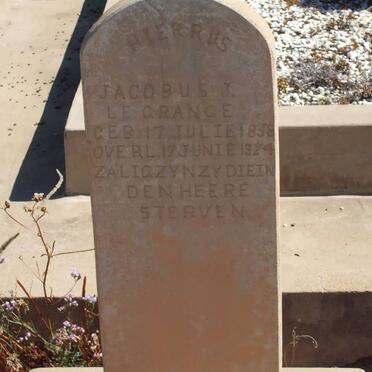 GRANGE Jacobus J., le 1858-1924