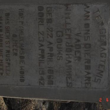 GOUWS Willem Johannes 1860-1942