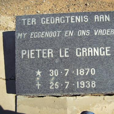 GRANGE Pieter, le 1870-1938