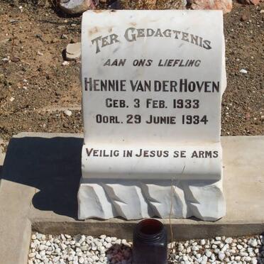 HOVEN Hennie, van der 1933-1934