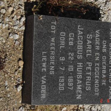 HUISAMEN Sarel Petrus Jacobus 1897-1930