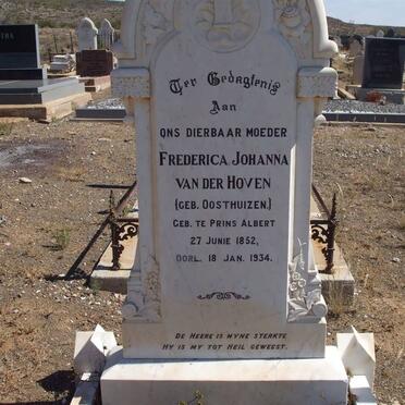 HOVEN Frederica Johanna, van der nee OOSTHUIZEN 1852-1934