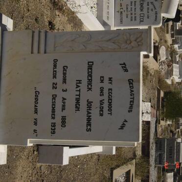 HATTINGH Diederick Johannes 1880-1939