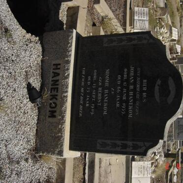 HANEKOM Johan H. -1935 &amp; Mimmie GERBST -1949