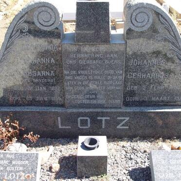 LOTZ Johannes Gerhardus -1924 &amp; Johanna Susanna SNYDERS 1892-1955