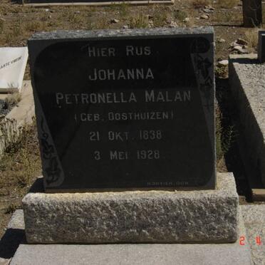 MALAN Johanna Petronella nee OOSTHUIZEN 1838-1928