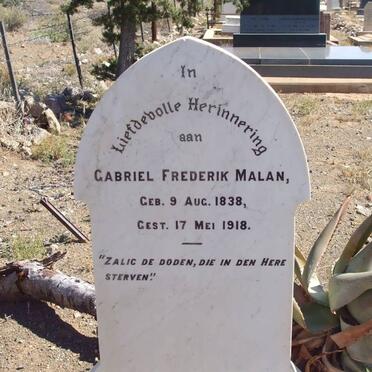 MALAN Gabriel Frederik 1838-1918