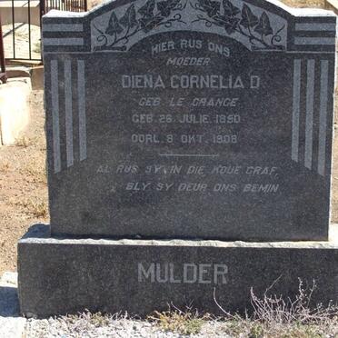 MULDER Diena Cornelia D. nee LE GRANGE 1850-1908