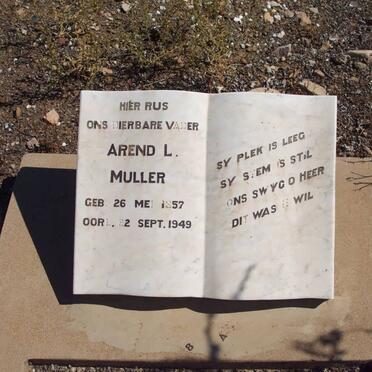 MULLER Arend L.1857-1949