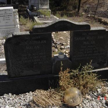 MALAN Jan Adriaan 1869-1938 &amp; Sarah Mary Ann MANUEL 1878-1959