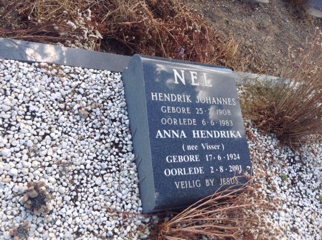 NEL Hendrik Johannes 1908-1983 &amp; Anna Hendrika VISSER 1924-2001