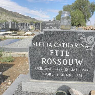ROSSOUW Aletta Catharina nee OOSTHUIZEN 1908-1996