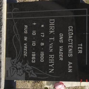 RHYN Dirk T., van 1900-1963