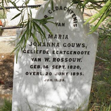 ROSSOUW Maria Johanna nee GOUWS 1820-1895