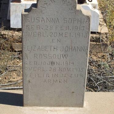 ROSSOUW Susanna Sophia 1913-1913 :: ROSSOUW Elizabeth Johanna 1914-1915
