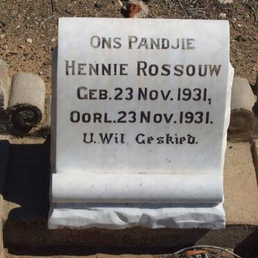 ROSSOUW Hennie 1931-1931