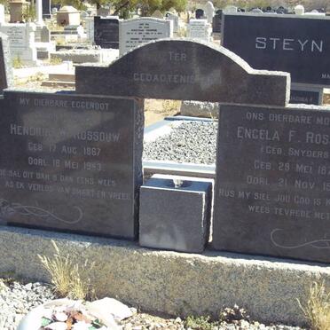 ROSSOUW Hendrik W. 1867-1943 &amp; Engela F. SNYDERS 1870-1962