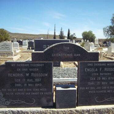 ROSSOUW Hendrik W. 1867-1943 &amp; Engela F. SNYDERS 1870-1962