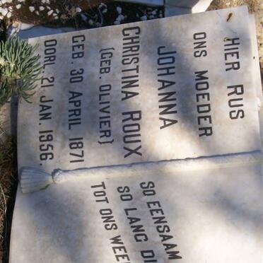 ROUX Johanna Christina nee OLIVIER 1871-1956