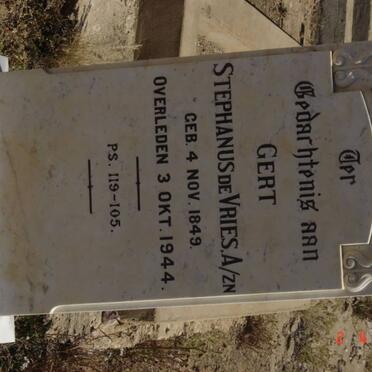 VRIES Gert Stephanus, de 1849-1944