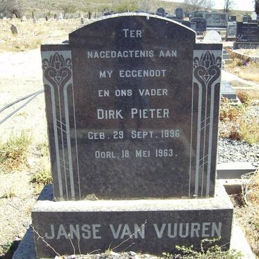 VUUREN Dirk Pieter, Janse van 1896-1963