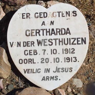 WESTHUIZEN Gertharda, van der 1912-1913