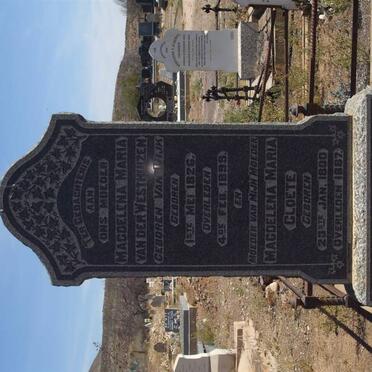 WESTHUIZEN Magdalena Maria , van der nee VAN WYK 1826-1899 :: CLOETE Magdalena Maria 1800-1887