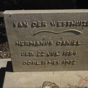 WESTHUIZEN Hermanus Daniel, van der 1884-1962