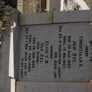 ZYL Christiaan H., van 1863-1937 &amp; Elsje C.M. STORM 1868-1945