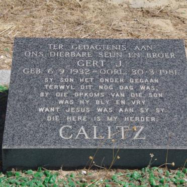 CALITZ Gert J. 1932-1981