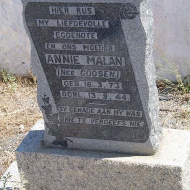 MALAN Annie nee GOOSEN 1873-1944