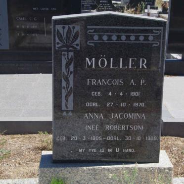 MOLLER Francois A.P. 1901-1970 &amp; Anna Jacomina ROBERTSON 1905-1989