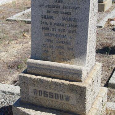 ROSSOUW Charl Daniel 1858- &amp; Gertruida L. GOOSEN 