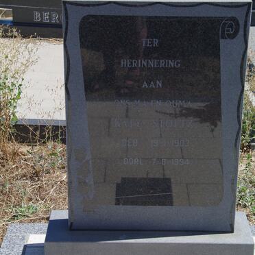 STOLTZ Izak Jacobus 1901-1979 &amp; Katie 1903-1994