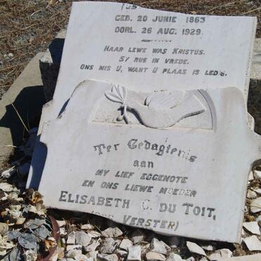 TOIT Elisabeth C., du nee VERSTER 1863-1929