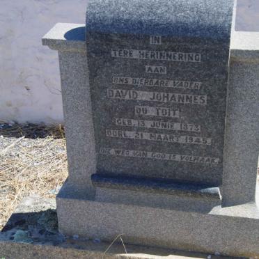 TOIT David Johannes, du 1873-1945