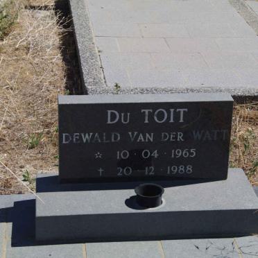 TOIT Dewald Van Der Watt, du 1965-1988