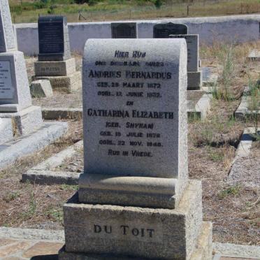 TOIT Andries Bernardus, du 1872-1932 &amp; Catharina Elizabeth SNYMAN 1876-1948