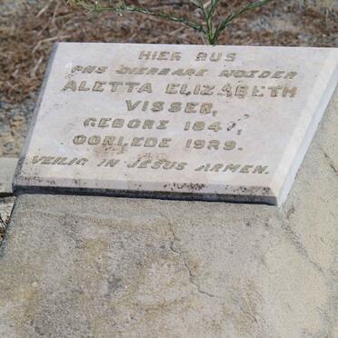 VISSER Aletta Elizabeth 184?-1929