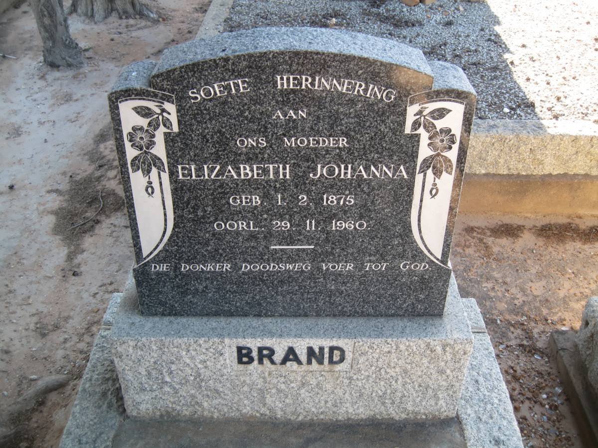 BRAND Elizabeth Johanna 1875-1960