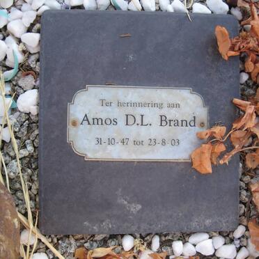 BRAND Amos D.L. 1947-2003