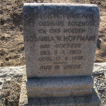 HOFFMAN Susanna W. nee COETZEE 1903-1935