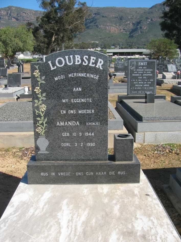 LOUBSER Amanda nee CRONJE 1944-1990
